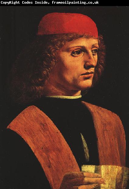  Leonardo  Da Vinci Portrait of a Musician
